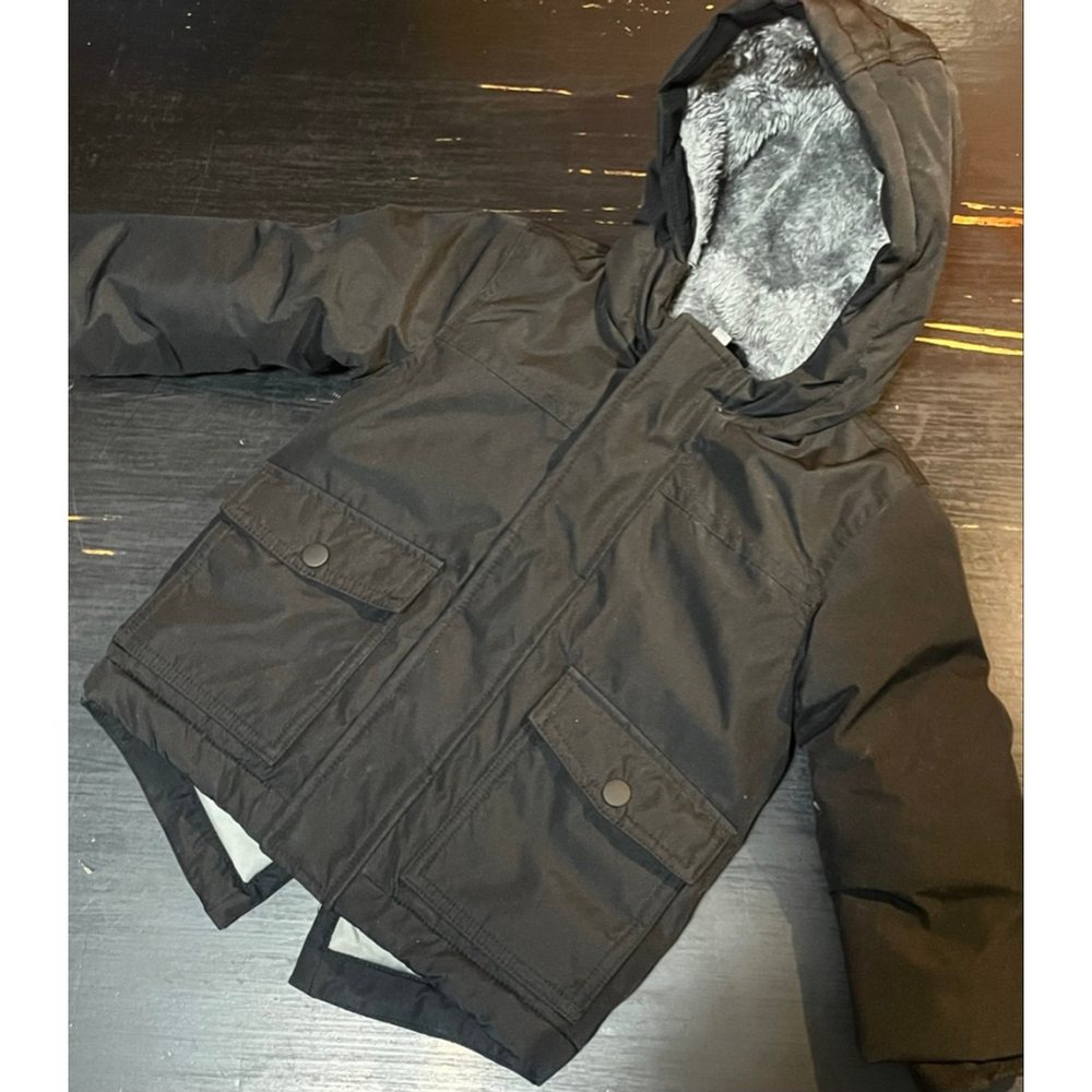 Cat & Jack Puffer Jacket 18 Months Black Gray
